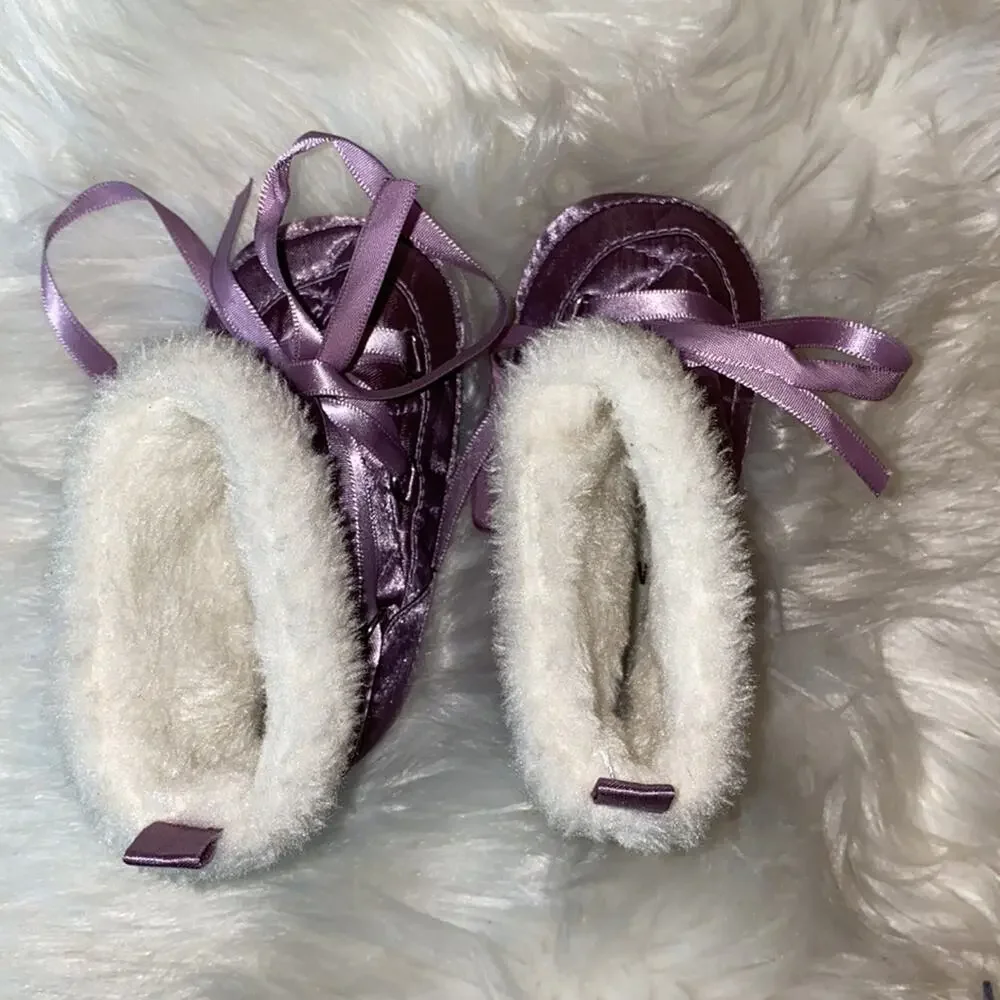 MEXX Lavender Quilted Infant Soft Booties 9
